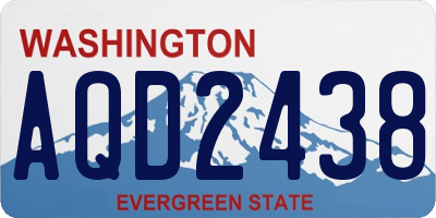 WA license plate AQD2438