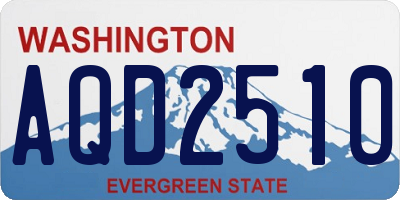 WA license plate AQD2510