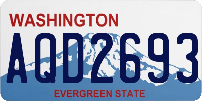 WA license plate AQD2693