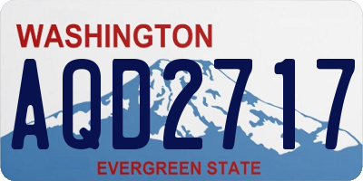 WA license plate AQD2717