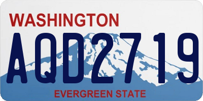 WA license plate AQD2719