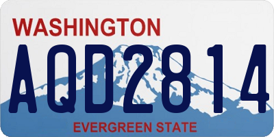 WA license plate AQD2814