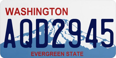 WA license plate AQD2945
