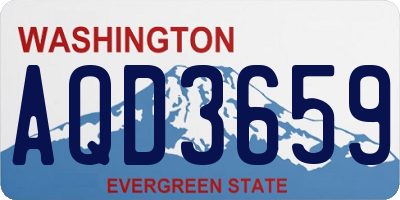 WA license plate AQD3659