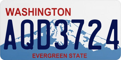 WA license plate AQD3724