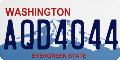 WA license plate AQD4044