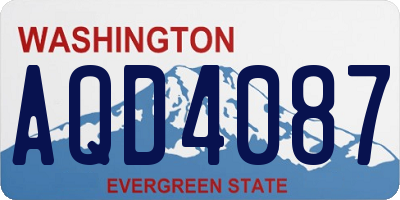WA license plate AQD4087