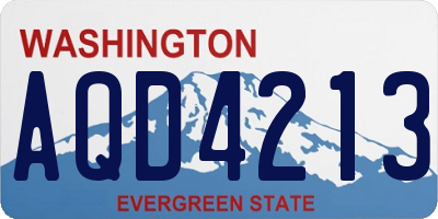 WA license plate AQD4213