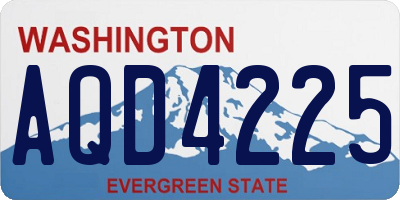 WA license plate AQD4225