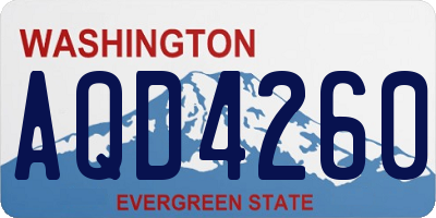 WA license plate AQD4260