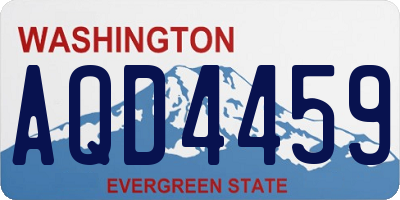 WA license plate AQD4459
