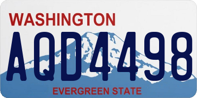 WA license plate AQD4498