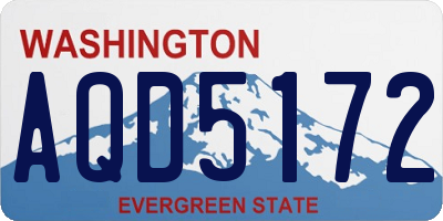 WA license plate AQD5172