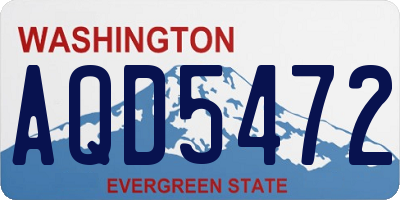 WA license plate AQD5472