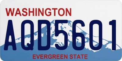 WA license plate AQD5601