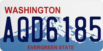 WA license plate AQD6185