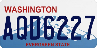WA license plate AQD6227