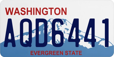 WA license plate AQD6441
