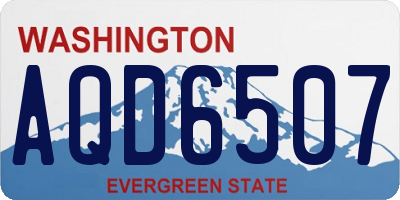 WA license plate AQD6507
