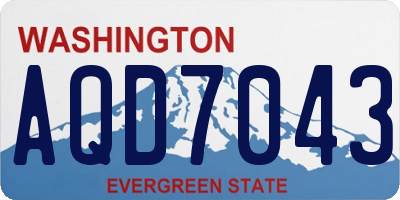 WA license plate AQD7043