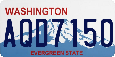 WA license plate AQD7150