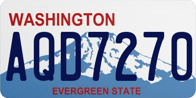 WA license plate AQD7270