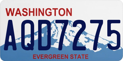 WA license plate AQD7275