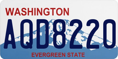 WA license plate AQD8220