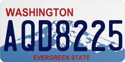 WA license plate AQD8225