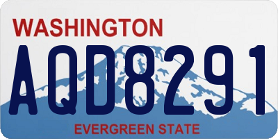 WA license plate AQD8291