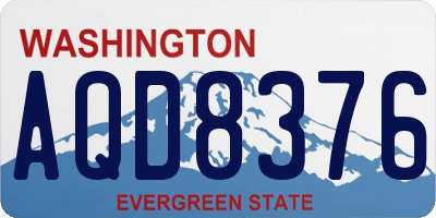 WA license plate AQD8376