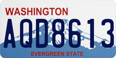 WA license plate AQD8613