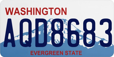 WA license plate AQD8683