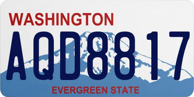 WA license plate AQD8817