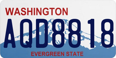 WA license plate AQD8818