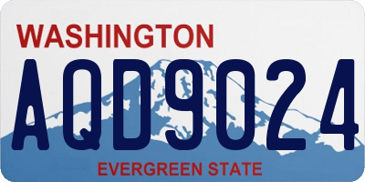 WA license plate AQD9024
