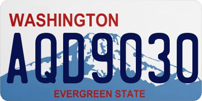WA license plate AQD9030