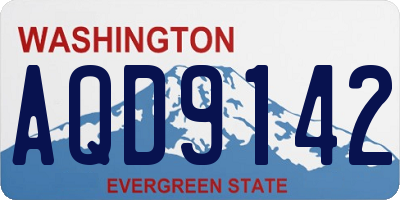 WA license plate AQD9142
