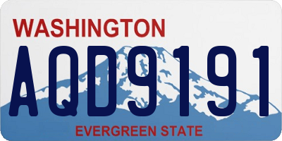 WA license plate AQD9191