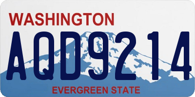 WA license plate AQD9214