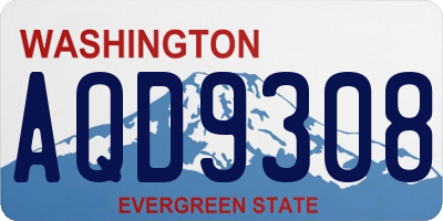 WA license plate AQD9308