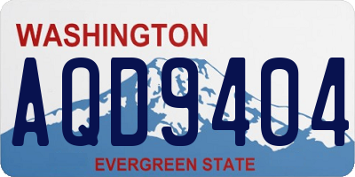 WA license plate AQD9404