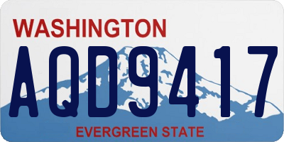 WA license plate AQD9417