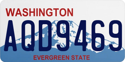 WA license plate AQD9469