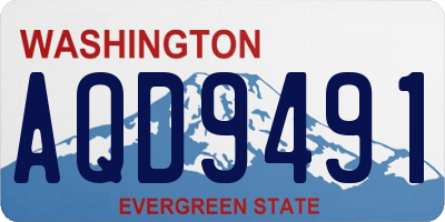 WA license plate AQD9491