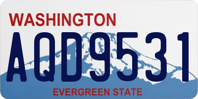 WA license plate AQD9531