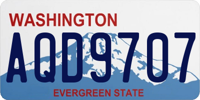WA license plate AQD9707