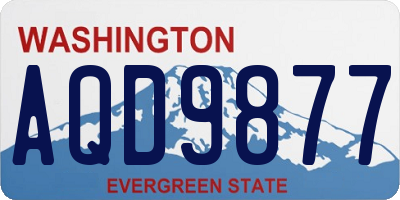 WA license plate AQD9877