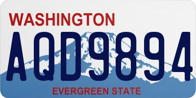 WA license plate AQD9894