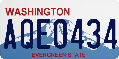 WA license plate AQE0434